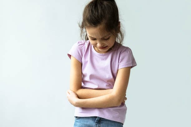 Child with abdominal pain illustrating appendicitis in children