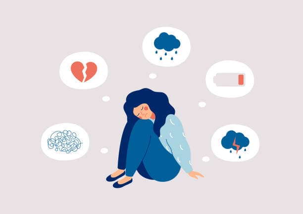 Illustrating common anxiety and depression symptoms