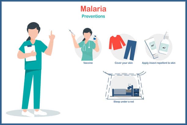 Malaria prevention tips visual