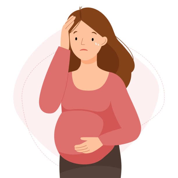 Causes of headaches during pregnancy infographic