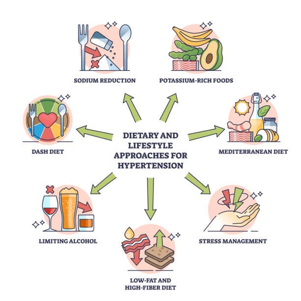 Hypertension diet tips infographic