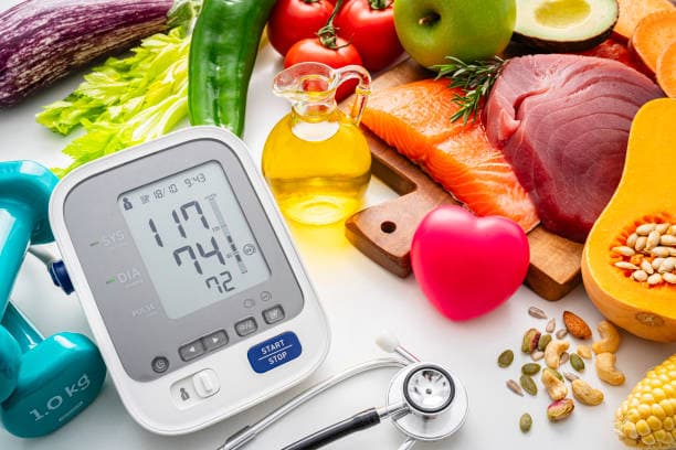 Image of healthy foods for hypertension management