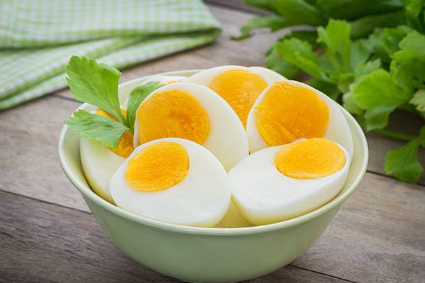 Eggs in a healthy meal preparation scene