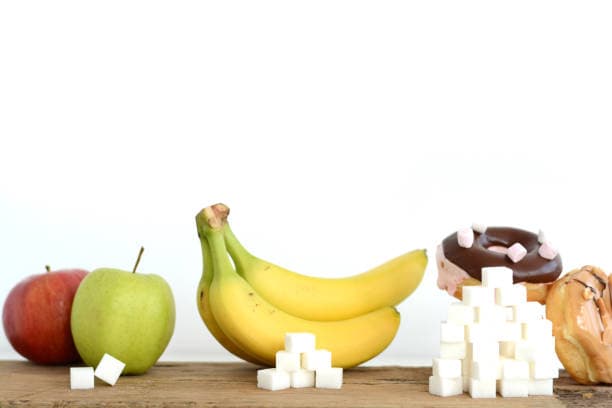 Varied fruits showcasing natural sugars
