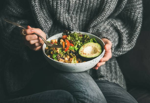 Nutritious vegetarian salad bowl